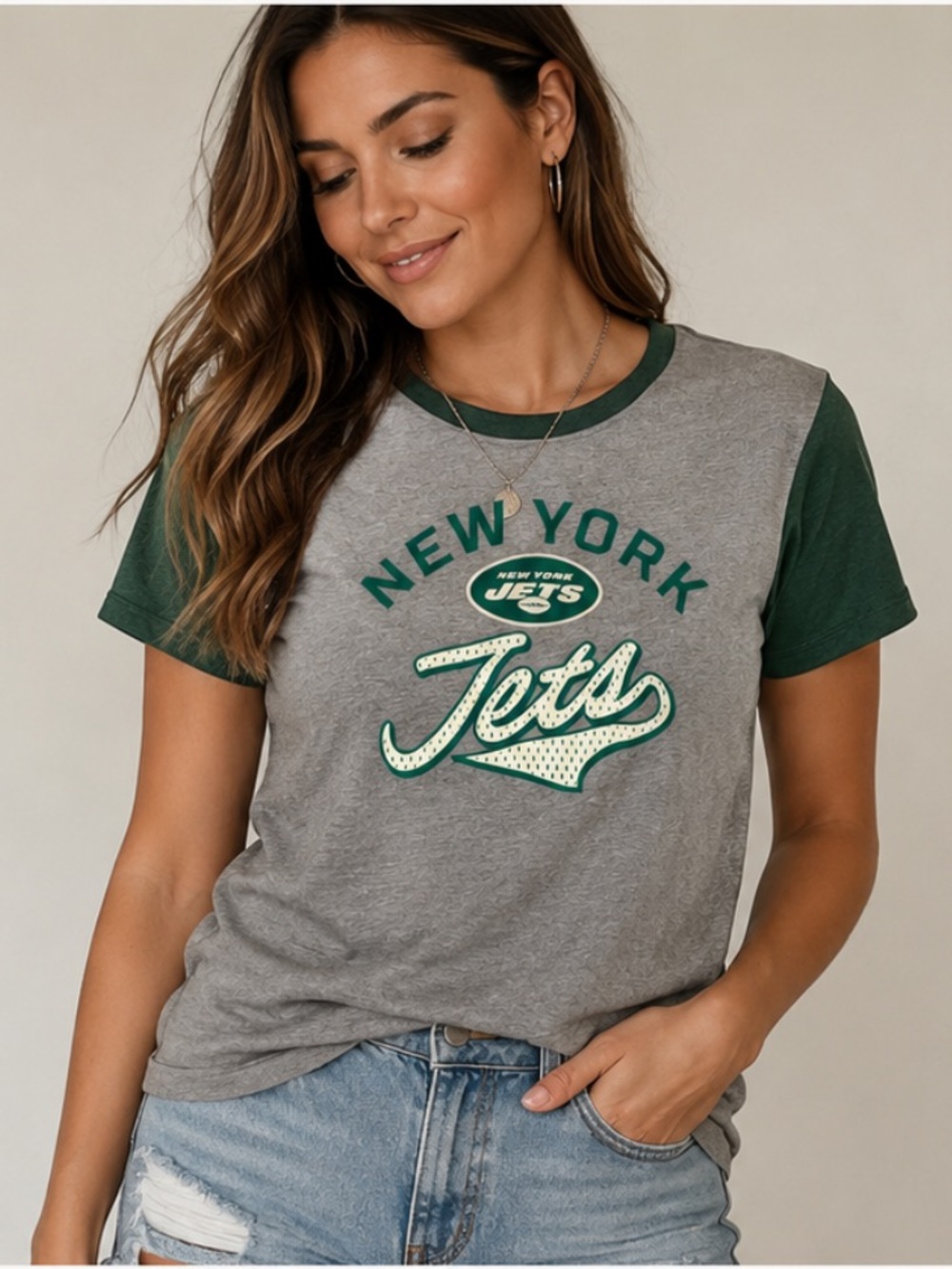 Official NFL Team Apparel New York Jets Women’s Medium NWT Tee Shirt Tailgate